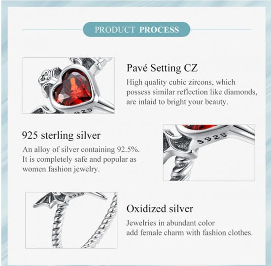 Кольцо с фианитом «Летучая мышь»