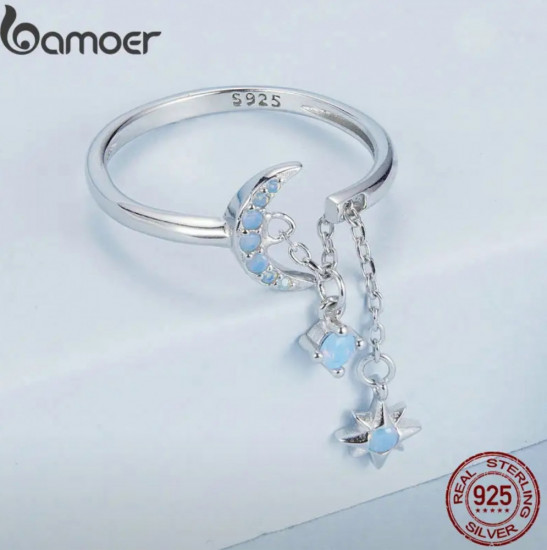 Кольцо с подвеской звёзды