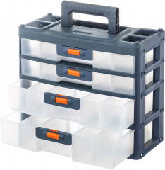 Ящик-органайзер для инструментов четырёхсекционный «Эксперт» - Фото 4