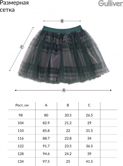 Юбка из сетки  для девочки 
