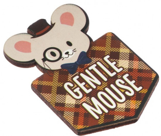Значок деревянный «Gentle mouse»