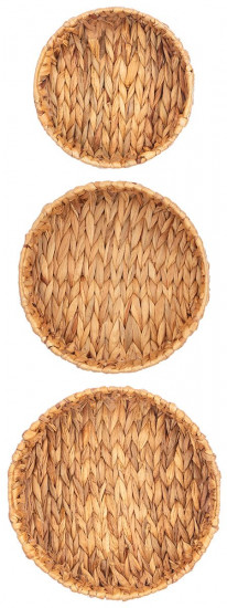 Набор плетеных корзин с ручками