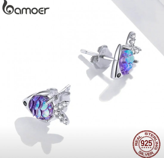 Серьги-гвоздики «Рыбки»