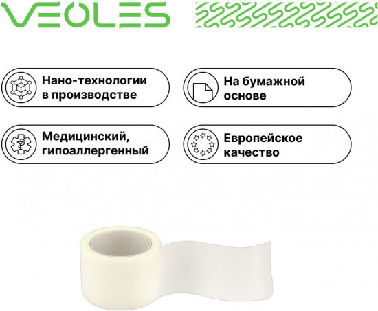 Пластырь в рулоне медицинский на бумажной основе