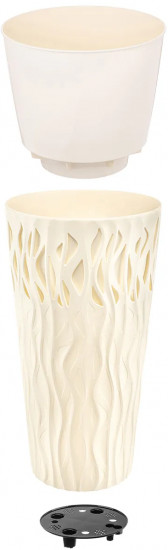 Кашпо для цветов со вставкой