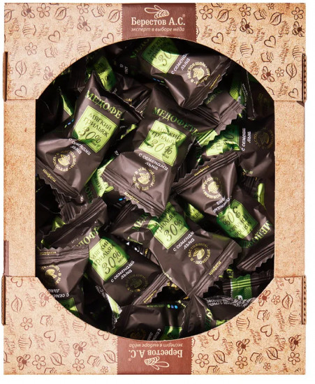 Мягкий грильяж с арахисом, семенами льна и подсолнечника, цукатами апельсина и медом «Медофеты»