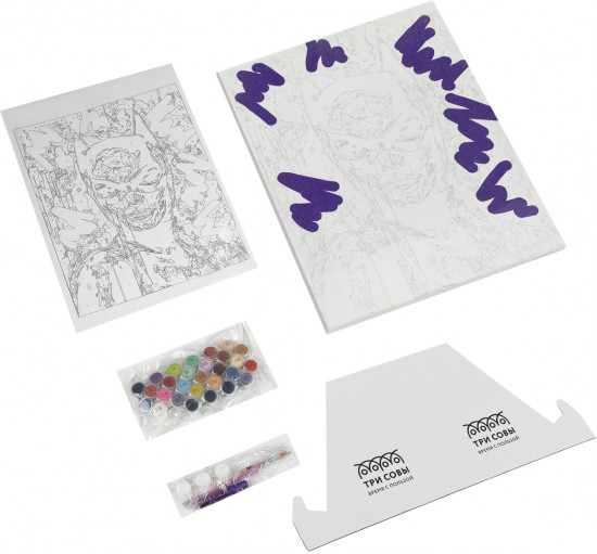 Картина по номерам с глиттером «Женщина-кошка»