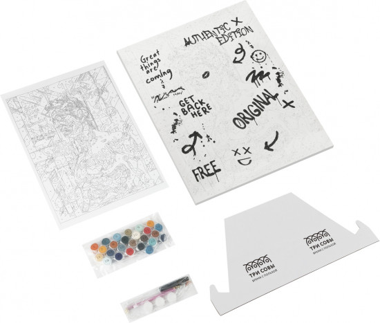 Картина по номерам с глиттером «Арт»