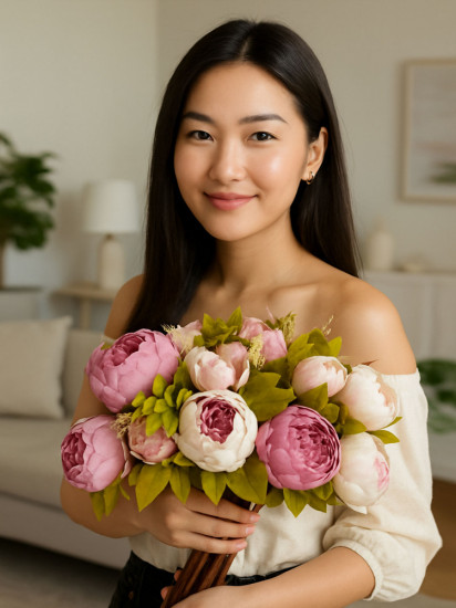 Искусственные цветы «Пионы»