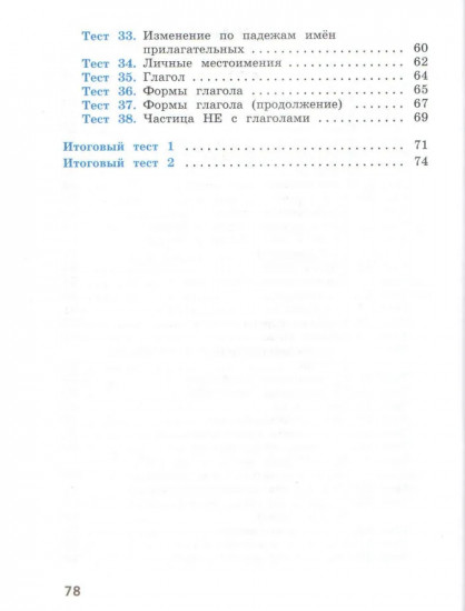 Русский язык. 3 класс. Тесты