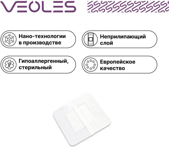 ластырь-повязка послеоперационная стерильная водонепроницаемая с абсорбирующей подушечкой