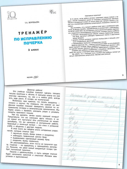 Тренажёр по исправлению почерка. 3 класс