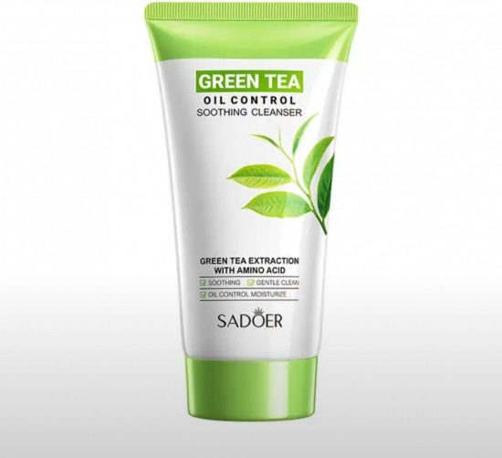 Гель-пенка для очищения лица с зеленым чаем