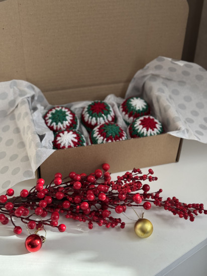 Набор елочных шаров ручной работы