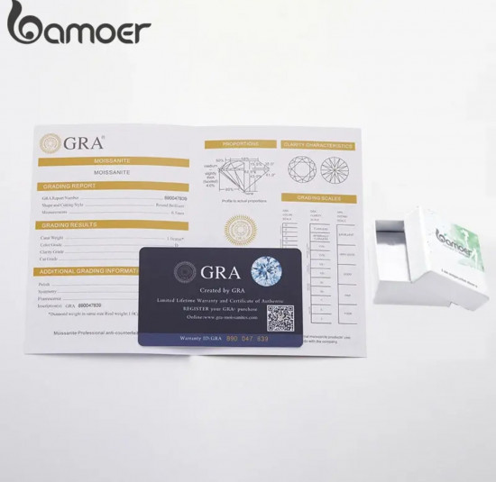 Колье из серебра с муассанитом «Грация»