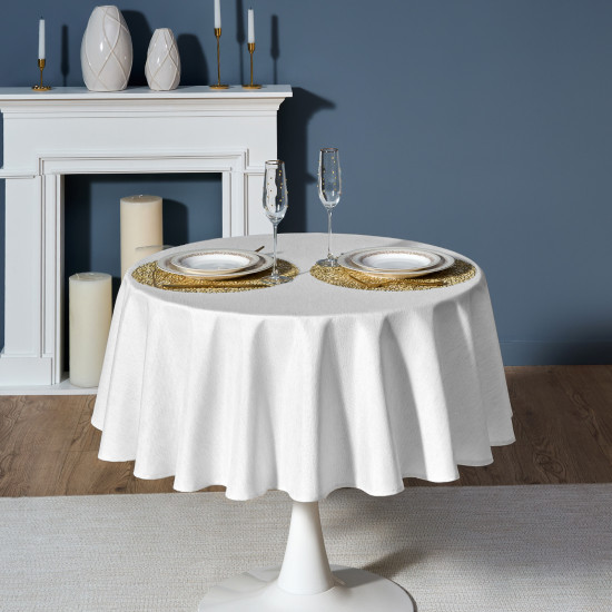 Скатерть круглая «Феерия.Серебро»