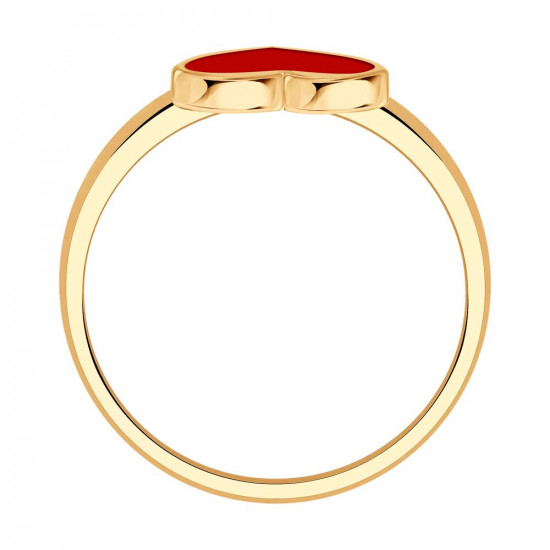 Кольцо из золочёного серебра с эмалью