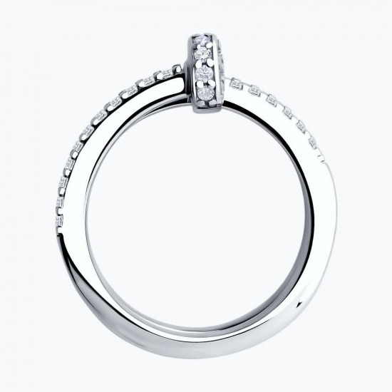 Кольцо из серебра с фианитами