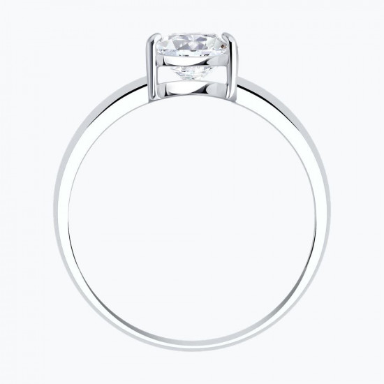 Кольцо из серебра с фианитом