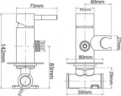 Смеситель для биде с гигиеническим душем - Фото 6