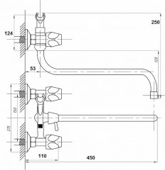 Смеситель для ванны «Кварц» - Фото 9