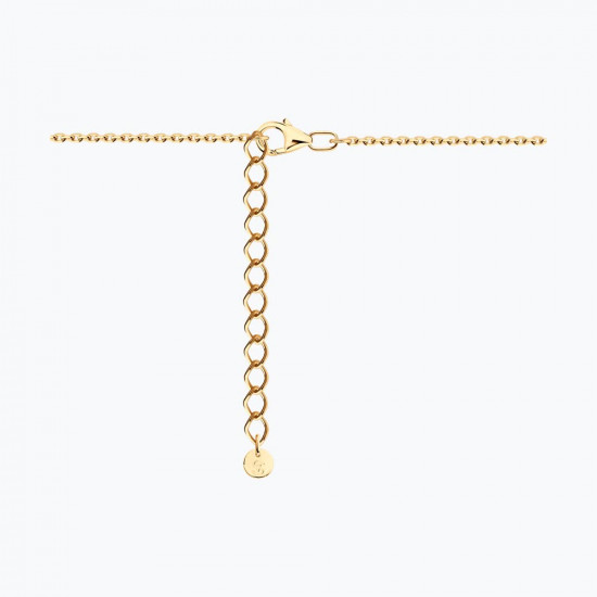 Колье из золочёного серебра с синтетическим жемчугом и фианитами