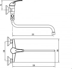 Смеситель для ванны с душем - Фото 5