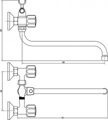 Смеситель для ванны с душем - Фото 5