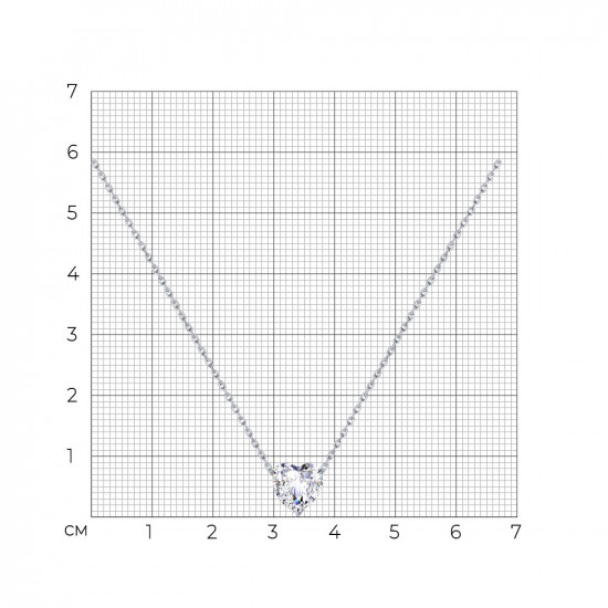 Колье из серебра с фианитом