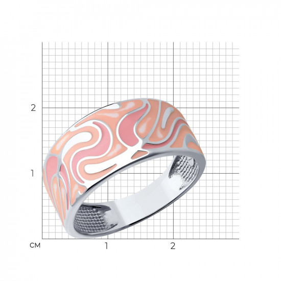 Кольцо из серебра с эмалью