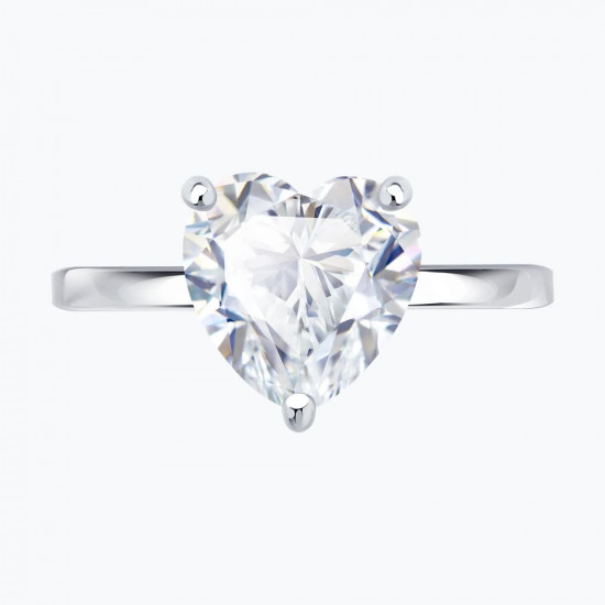 Кольцо из серебра с фианитом