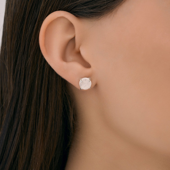 Серьги из серебра с кварцами