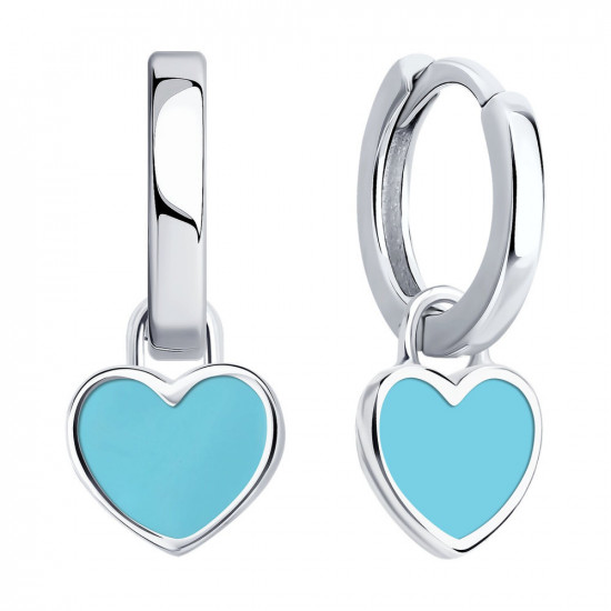 Серьги из серебра с эмалью