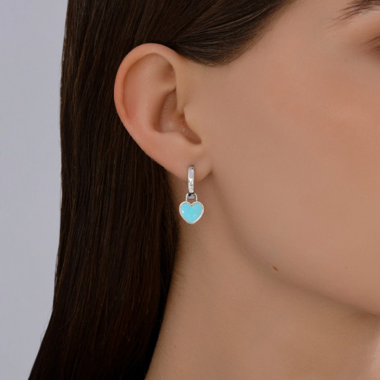 Серьги из серебра с эмалью