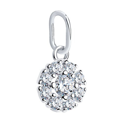 Подвеска из серебра с фианитами