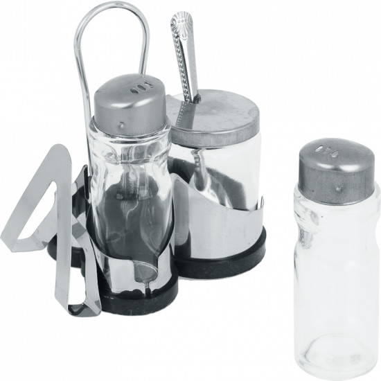 Набор для соли, перца и горчицы с салфетницей «Комфорт»