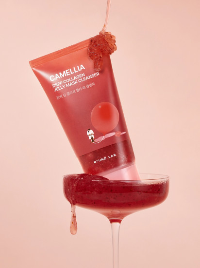 Гель-маска для очищения кожи c камелией «Camellia Deep Collagen Jelly Mask Cleanser»