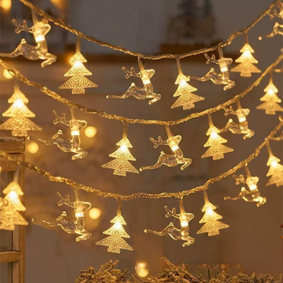 Новогодняя гирлянда электрическая «Ёлка и олень»
