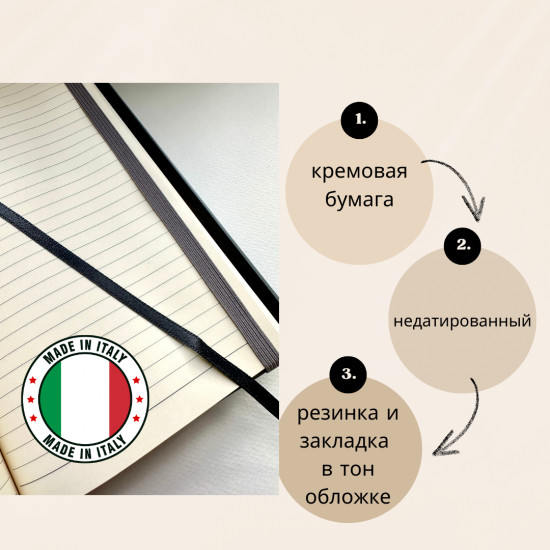 Ежедневник с дизайнерским принтом «Flower mood»