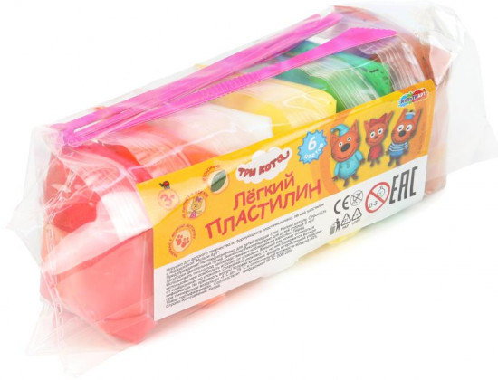 Пластилин лёгкий «Три кота»