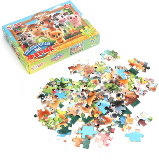 Пазл «Животные на ферме»