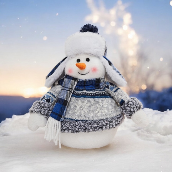 Новогодняя игрушка «Снеговик под ёлку»