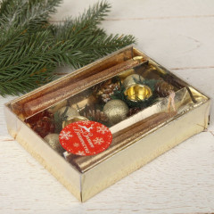 Набор свечей с подсвечником «Шишки и шарики» - Фото 1