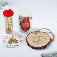 Набор свеча с банкой для пожеланий «С новым годом!» - Фото 1