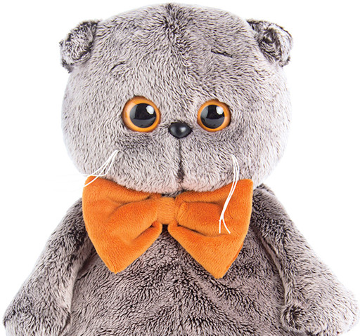 Мягкая игрушка «Басик в рыжем бархатном банте»