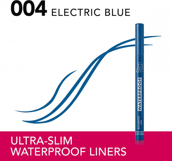 Подводка-фломастер для век водостойкая «Liner Feutre», оттенок 04 Blue Electric