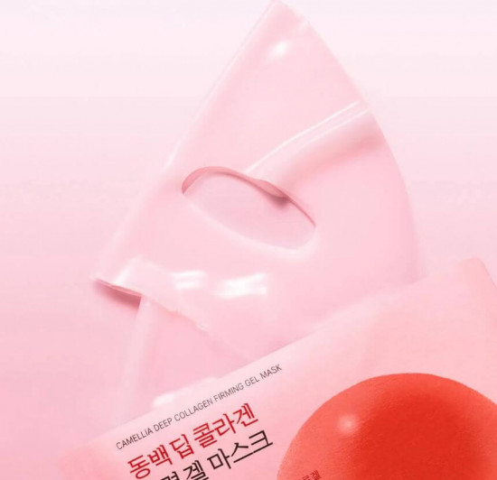 Укрепляющая гидрогелевая маска для лица с камелией «Camellia Deep Collagen Firming Gel Mask»