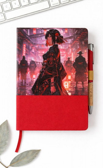Ежедневник с дизайнерским принтом в стиле Аниме