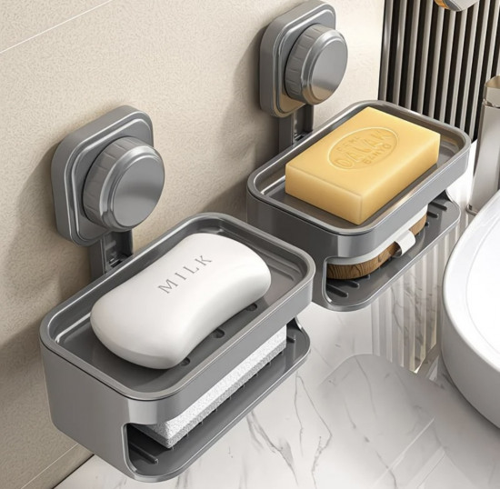 Настенная мыльница с держателем для губки