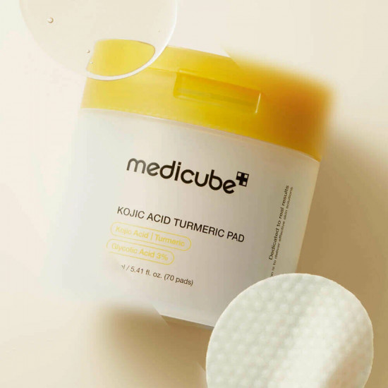 Тонер-пэды отшелушивающие с койевой кислотой «Kojic Acid Turmeric Pad»